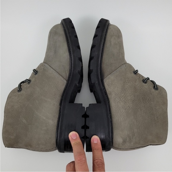 Vintage Frye Chunky Chukka Mens 9.5 Grey Leather - Picture 5 of 11